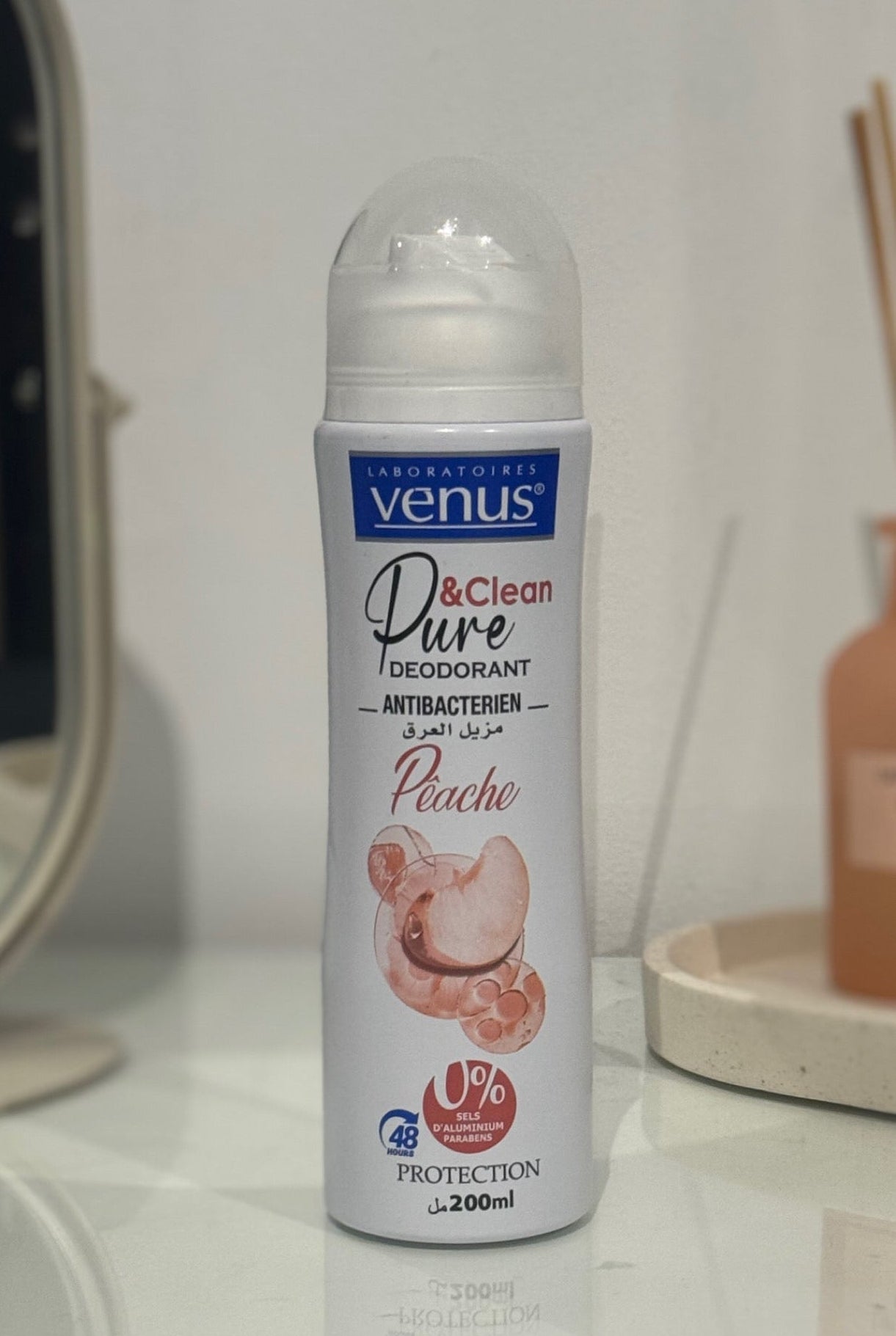Déodorant Pure & Natural – Pêche – Laboratoires Venus 🍑✨