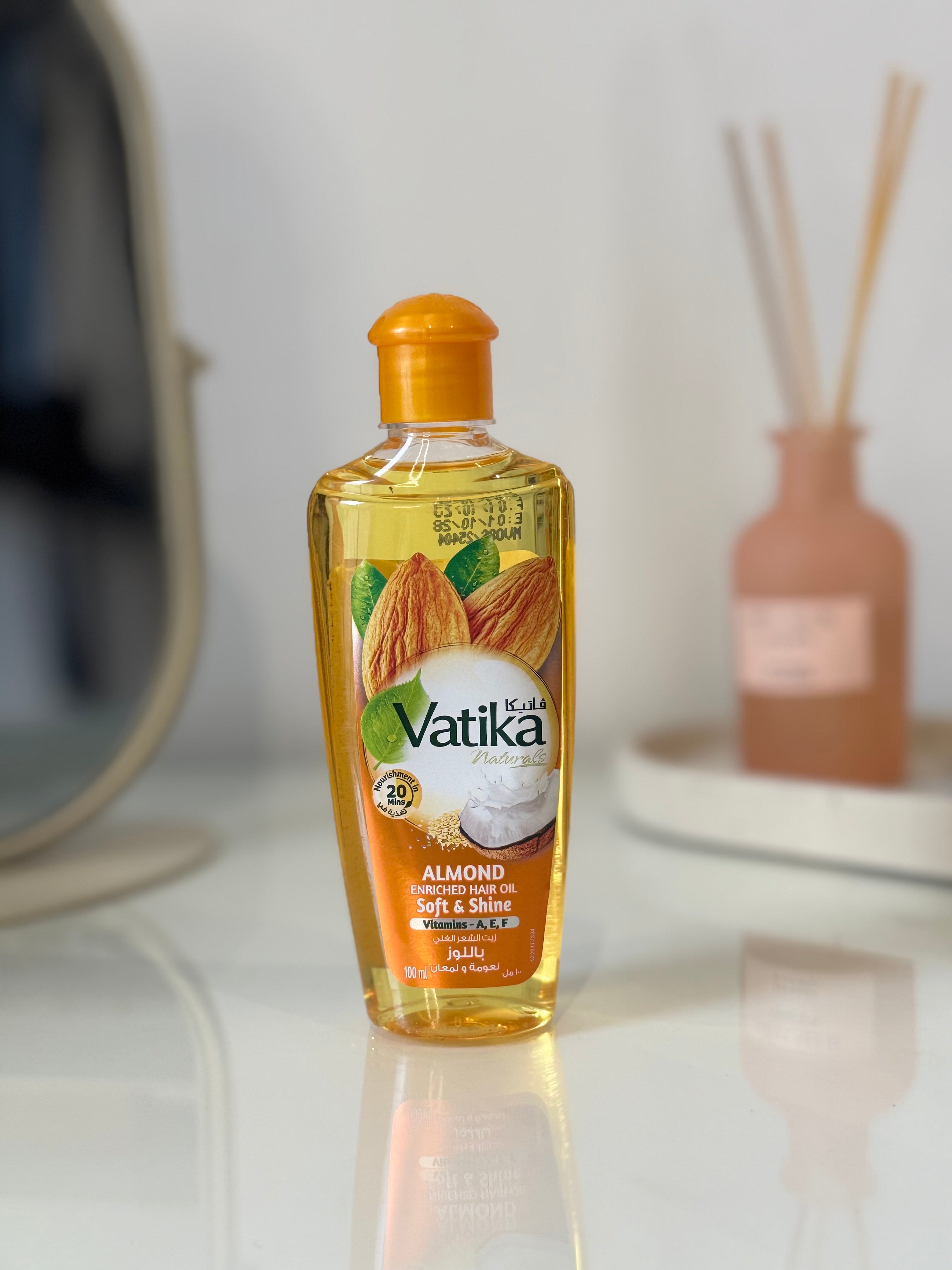 ✨ Huile Vatika Cheveux – Amande ,Vitamines A, E & F 💚