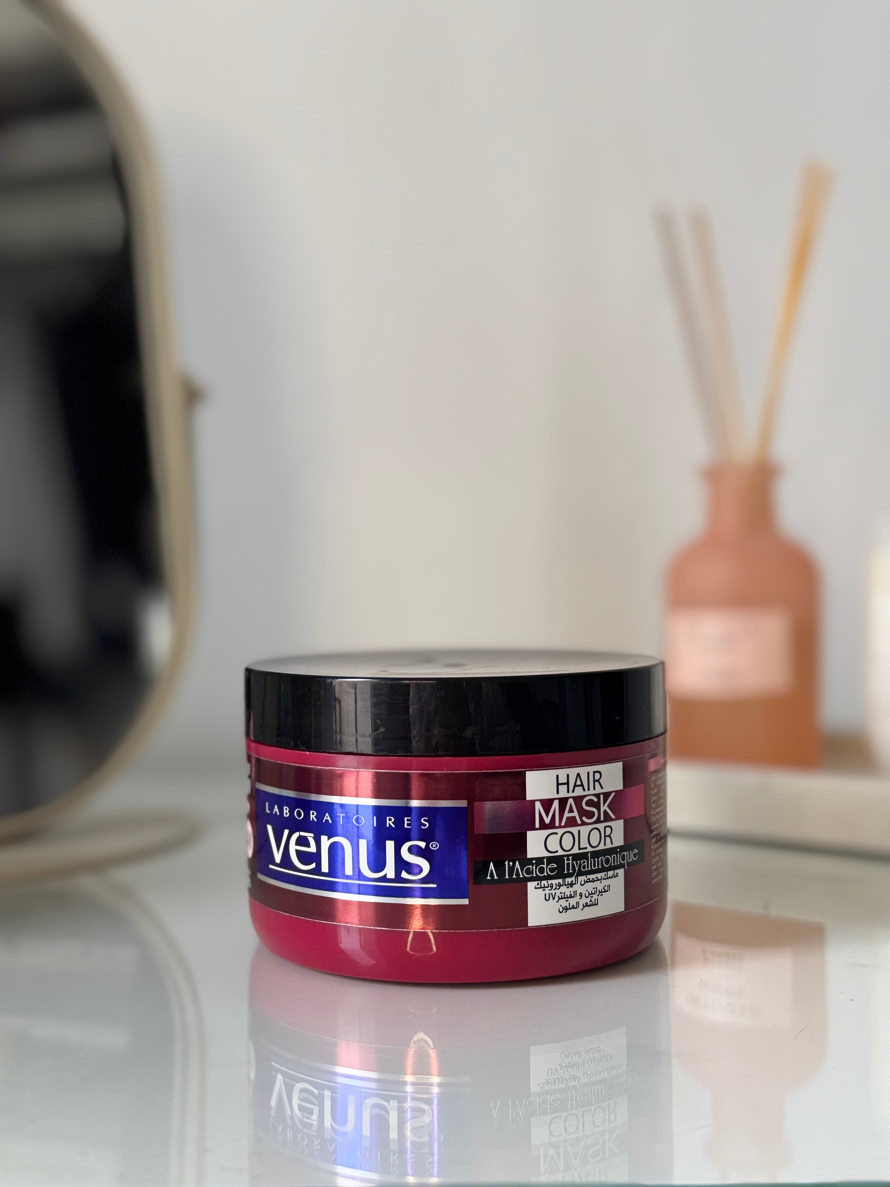Masque Vénus Hair – Color Protect – Kératine, Acide Hyaluronique & Filtre UV 🌿💖