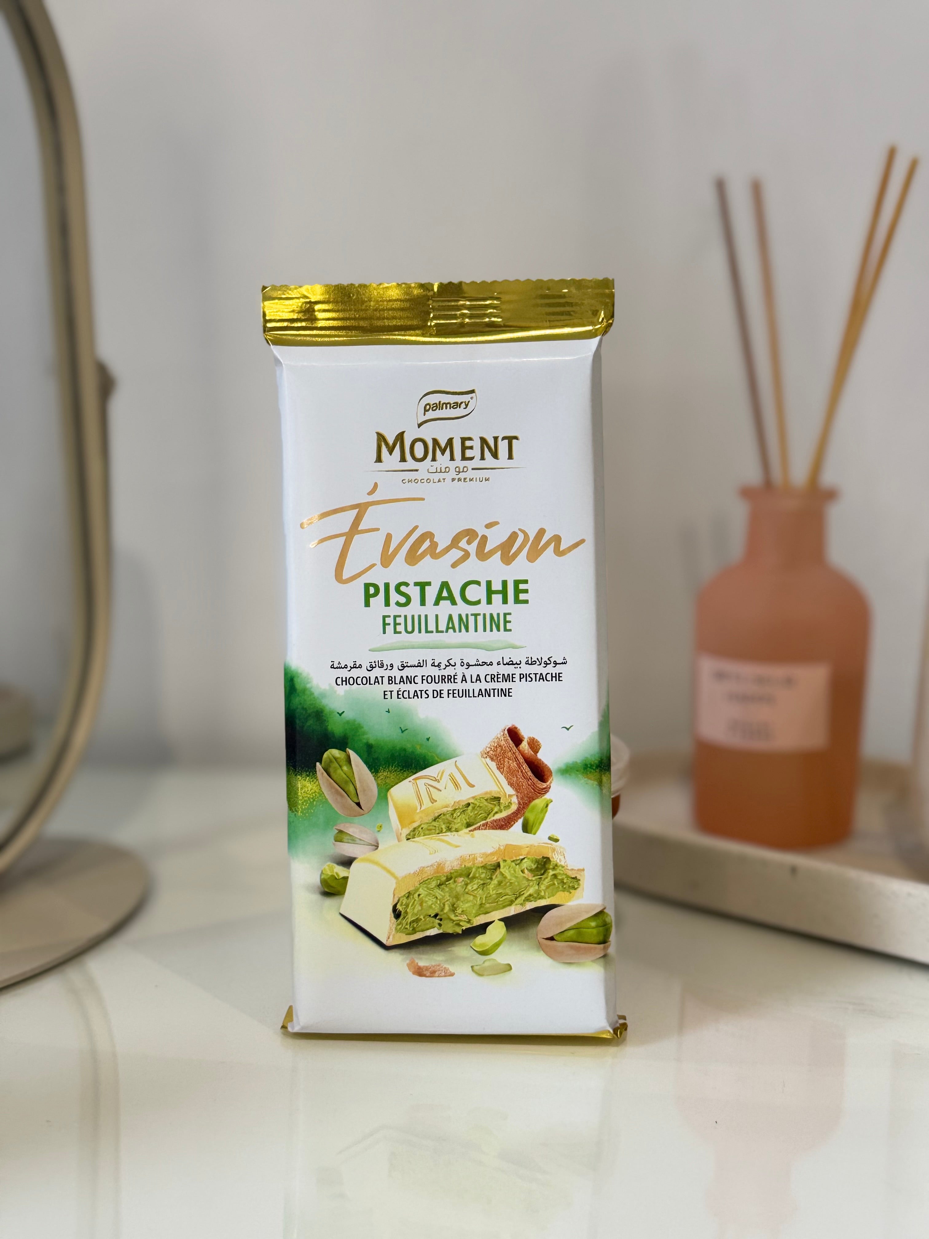 Tablette de Chocolat Blanc pistache - Évasion ✨