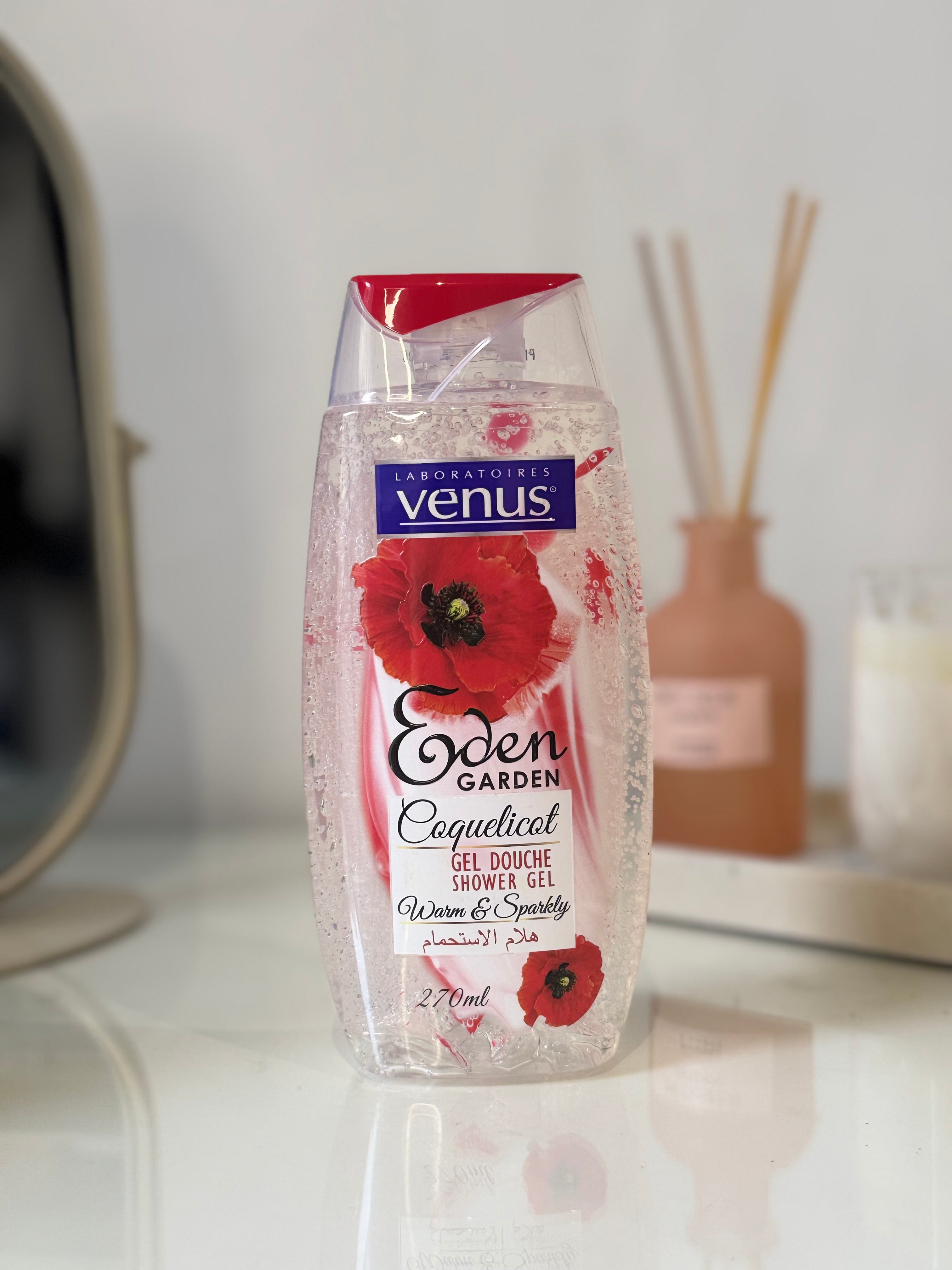 Gel douche Vénus Eden Garden - Coquelicot ❤️