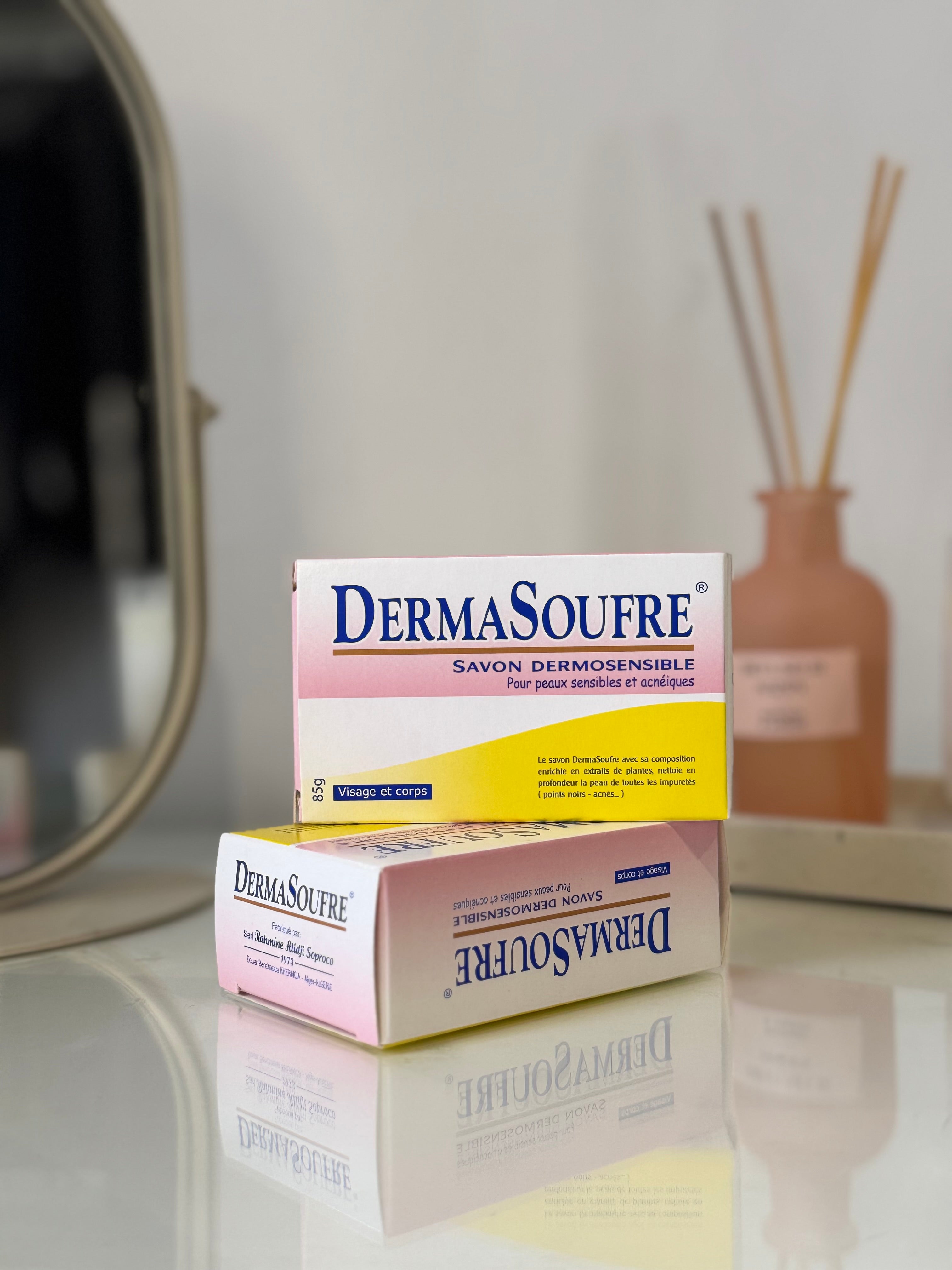 ✨ Savon DermaSoufre – Peaux Sensibles Acneiques et peaux à imperfections 🧼